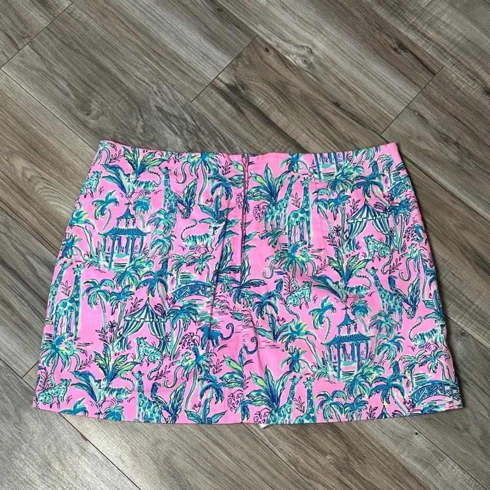 Lilly Pulitzer Sally Skort Lilac Rose Out Of Office Pink Print Size 14 NWT! - Picture 2 of 9